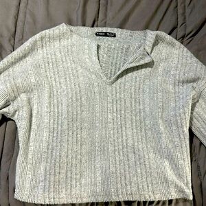 Gray shein long sleeve top